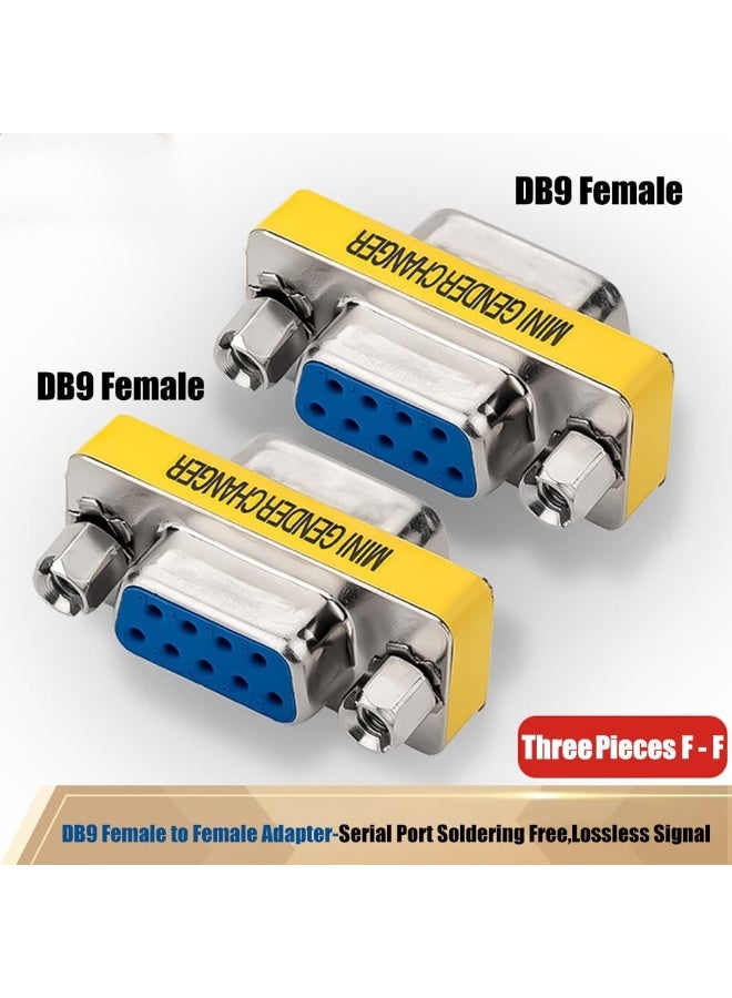 igeekwell 6-Pack 9Pin RS232 Serial Cable DB9 Male to Male/Female to Female Mini Gender Changer Adapter Coupler Connector - Image 3